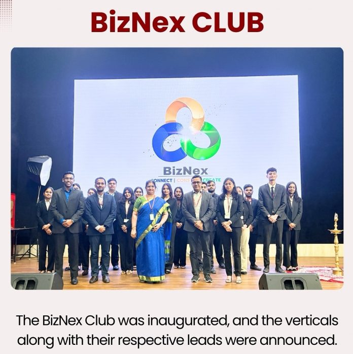 The official launch of BiZNEX at NMIMS Hyderabad brings together students and faculty to celebrate management excellence