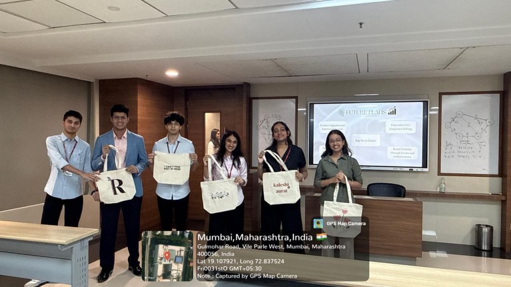 Student team from SVKM’s NMIMS ASMSOC with their entrepreneurial venture TOTE-ally You