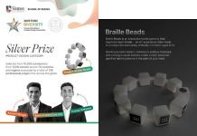 SVKM’s NMIMS School of Design Students Achieve Global Recognition with Silver at TISDC 2025 Students of NMIMS School of Design receive global recognition with a Silver Prize at the 2025 TISDC for their inclusive product design project, Braille Beads.
