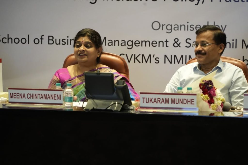 Dignitaries and experts at the Disability Inclusion Conclave & Research Symposium 2026 hosted by SVKM’s NMIMS in Mumbai.