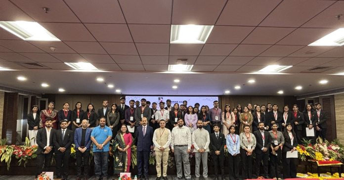 Speakers, faculty, and participants at NMIMS Indore during the two-day Summit on Sustainability, Digital Transformation, and E-Governance 2026.