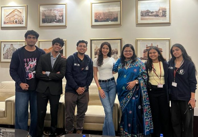 Students and faculty at NMIMS NSOMASA at ROOH Cultural Fest 2026, featuring performances, competitions, and a session with actress Medha Shankr.