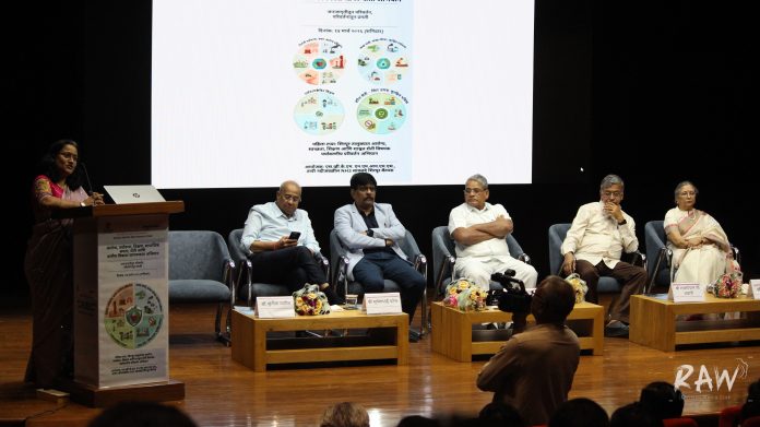 Leaders and community members at NMIMS Shirpur ESG Awareness Campaign inauguration.