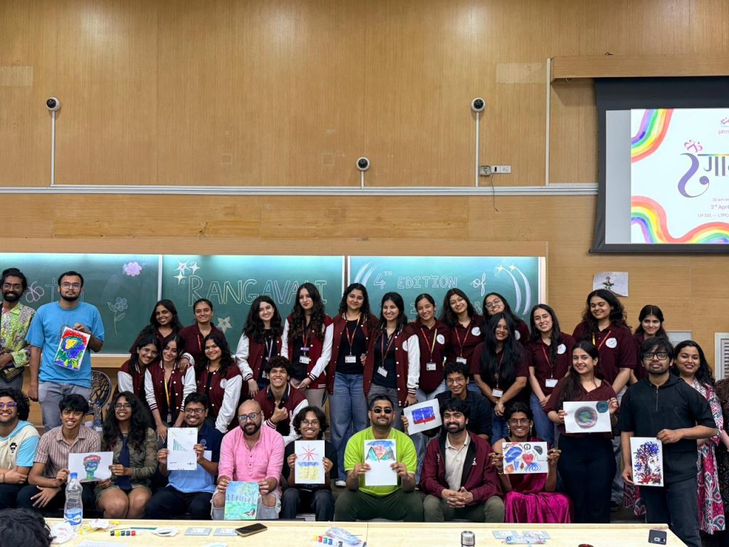 Participants engage in discussions and art-based activities during the “Beyond Labels” psych camp by NMIMS at IIT Bombay.