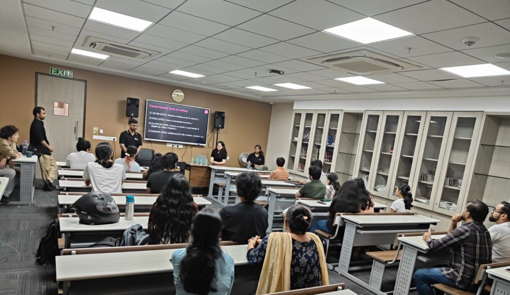 Students of NMIMS School of Performing Arts participate in a placement opportunity session with Artium Academy