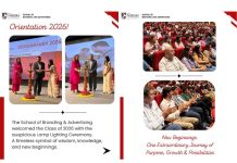 SVKM’s NMIMS School of Branding & Advertising Welcomes the Class of 2026 with Deeksharambh 2026 Industry leaders, faculty members, and students during Deeksharambh 2026 at NMIMS School of Branding & Advertising.